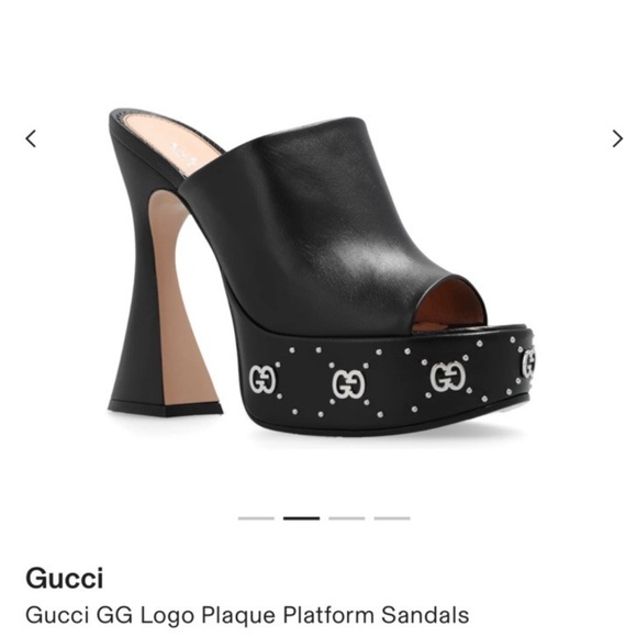 Gucci Brown Heels with Sculptural Design and Pointed Toe - Picture 4 of 4